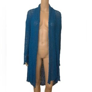 Sea & Sand Boho Crochet Cardigan Open-Front Lightweight open Knit one size